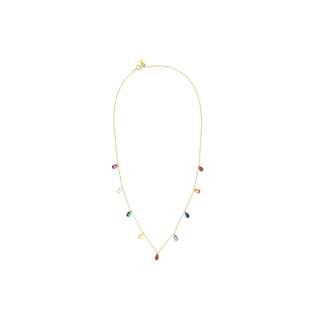 Orijinal Renkli Swarovski Taþlý Kolye