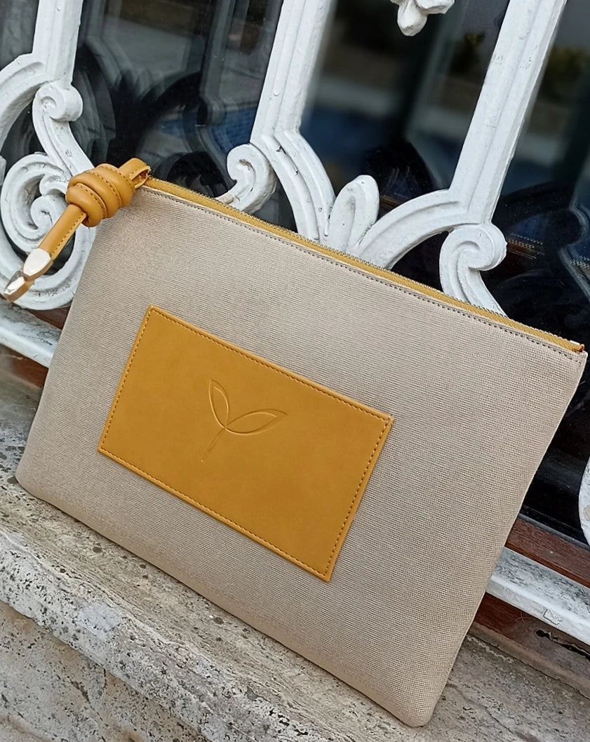 Sarý Cepli Clutch Çanta, Kadýn El Çantasý