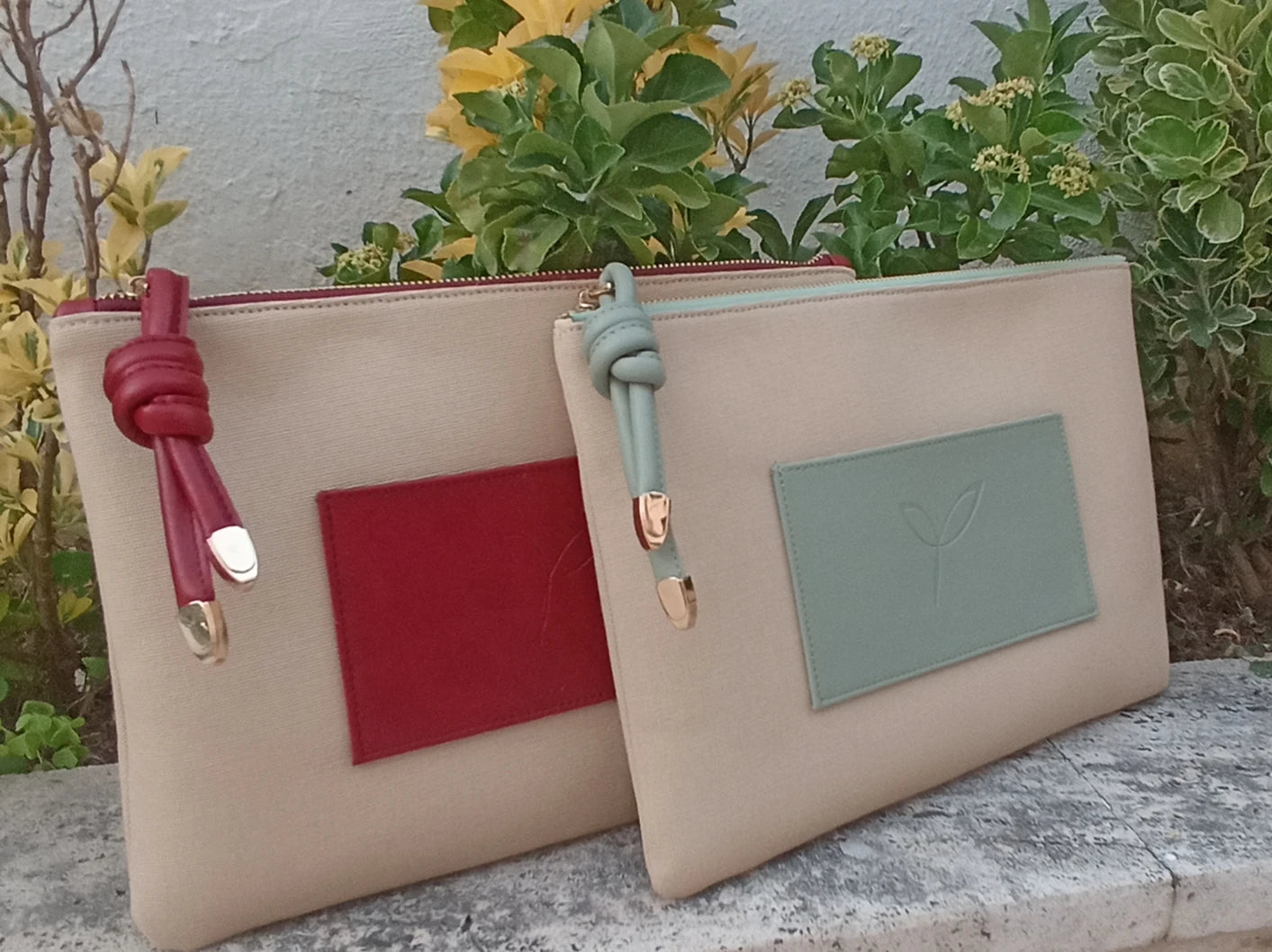 Yeþil Cepli Clutch Çanta, Kadýn El Çantasý