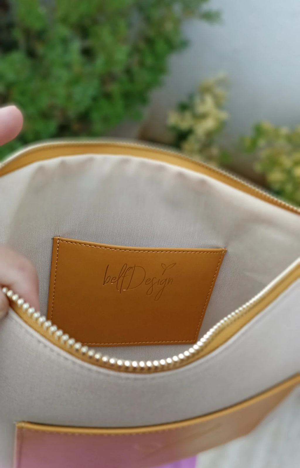 Brown Pocketed Clutch Bag Women's Handbag