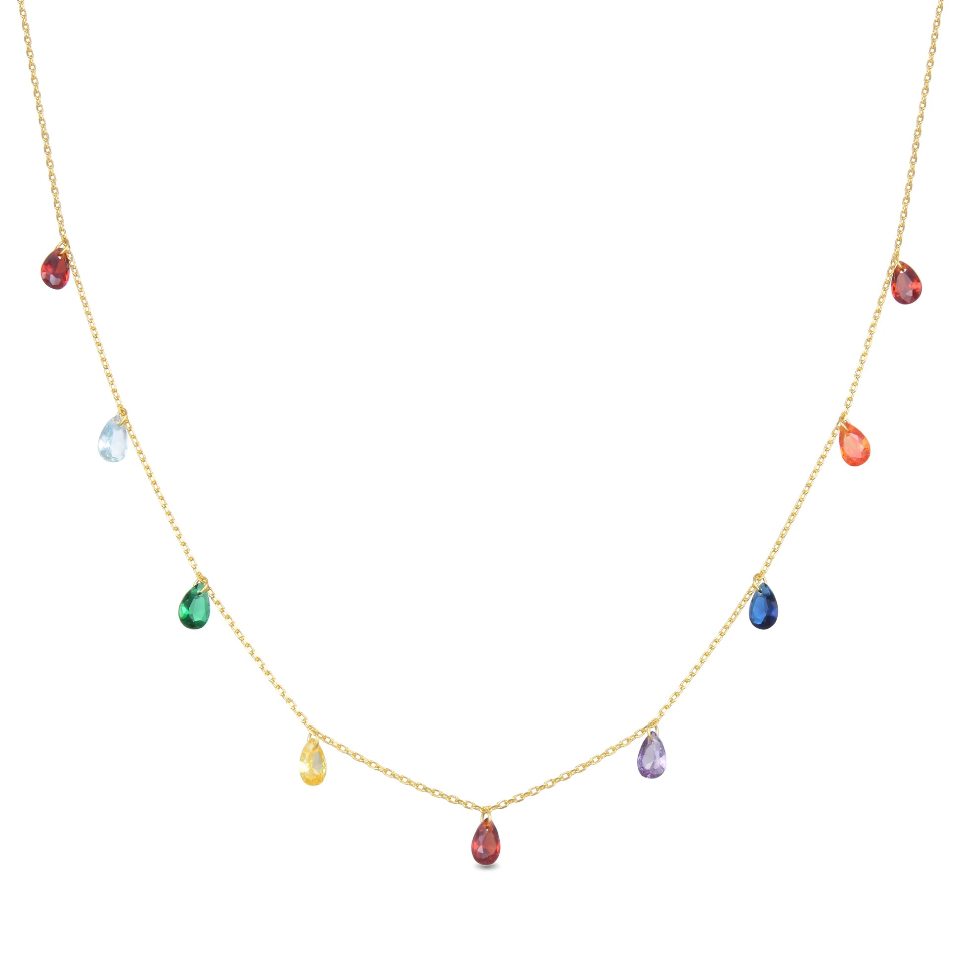 Orijinal Renkli Swarovski Taþlý Kolye