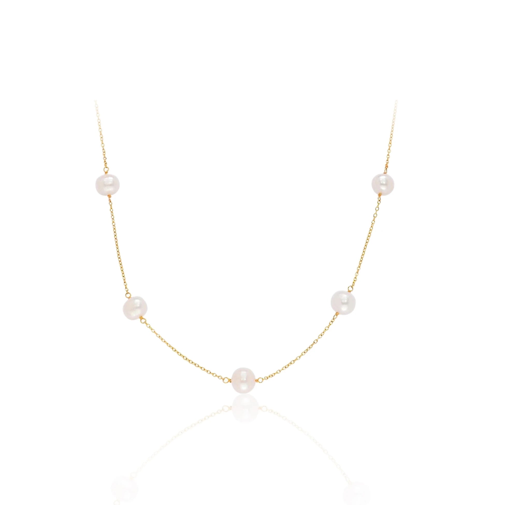 Dainty Minimal Ýncili Zincir Kolye